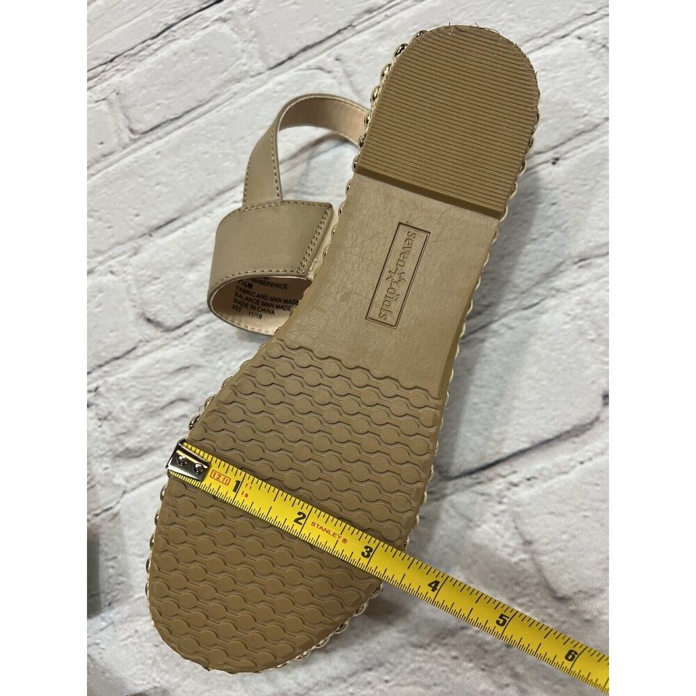 NEW Seven Dials Berenice Sandals Snakeskin Platform Espadrilles Gold Studded 7.5 - Picture 6 of 6